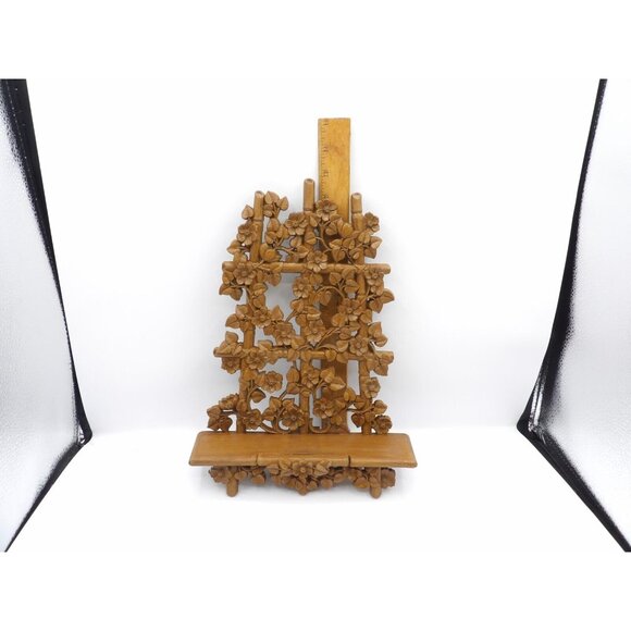 Easel- Homeco Inc.- Floral Vines on Wood Tone Plastic- Vintage 1984 #6087 - Picture 6 of 8